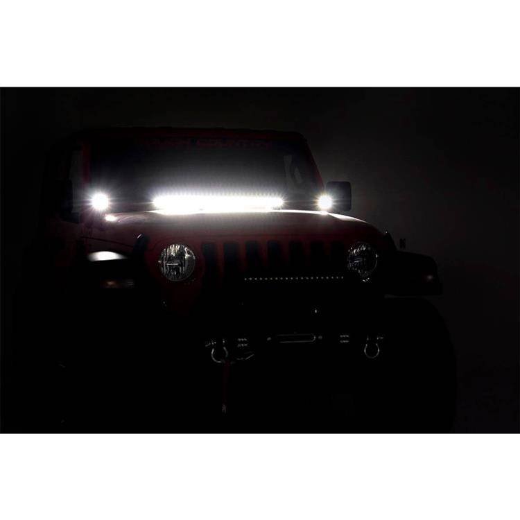 Luci a LED 2" quadrato ambra DRL Rough Country Black Series