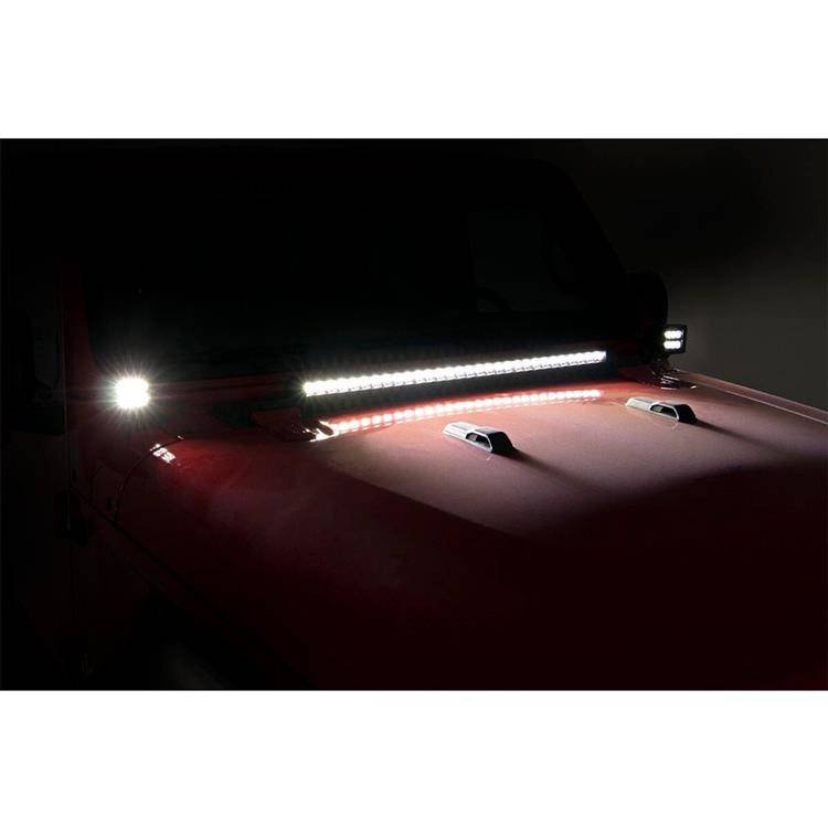 Luci a LED 2" quadrato ambra DRL Rough Country Black Series