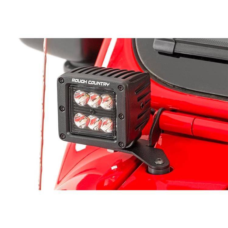 Luci a LED 2" quadrato ambra DRL Rough Country Black Series