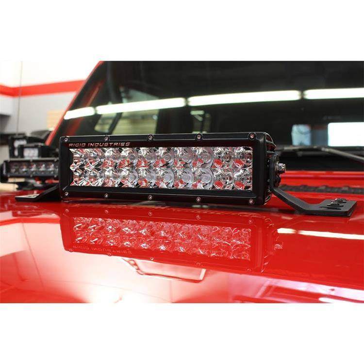 Center hood mount LED bar 10" double row Go Rhino