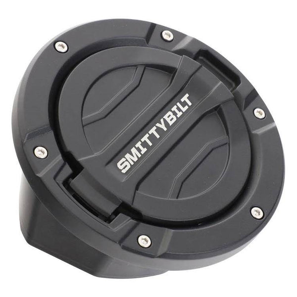 Gas cover aluminium black Smittybilt