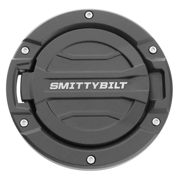 Gas cover aluminium black Smittybilt