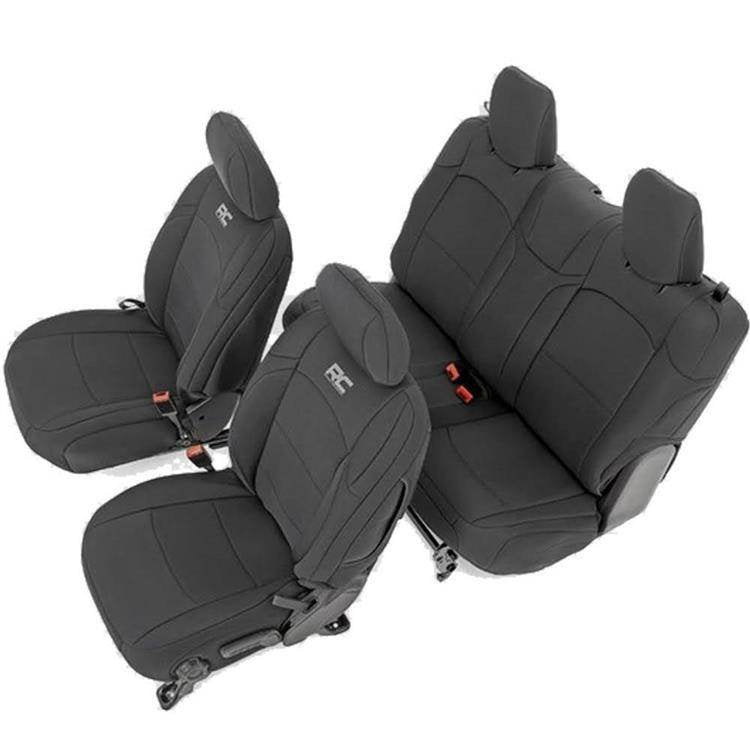 Seat cover set neoprene black Rough Country