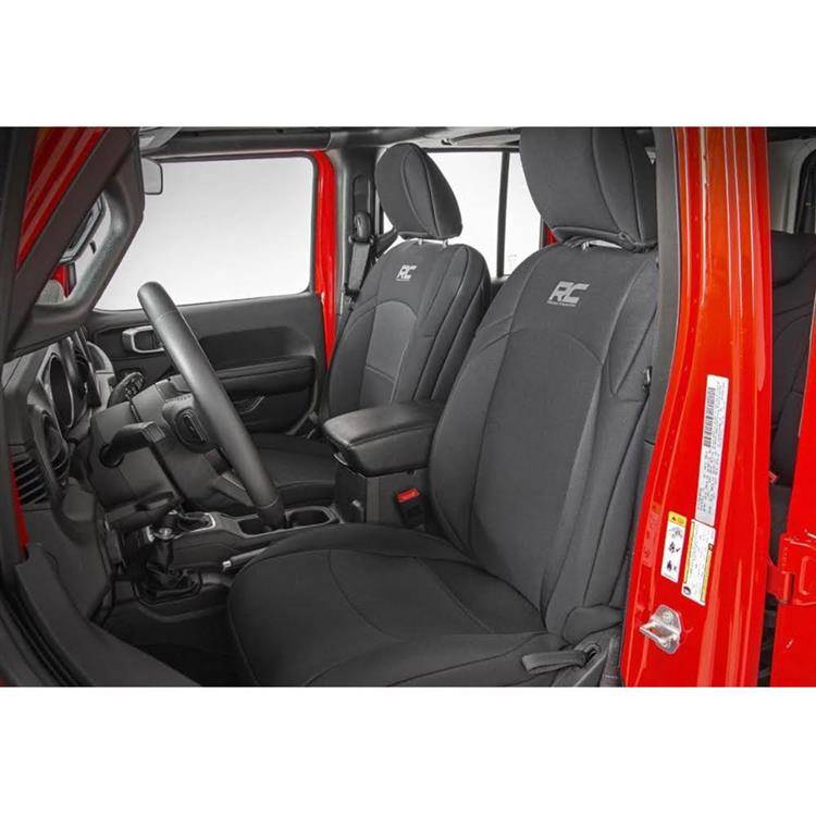 Seat cover set neoprene black Rough Country