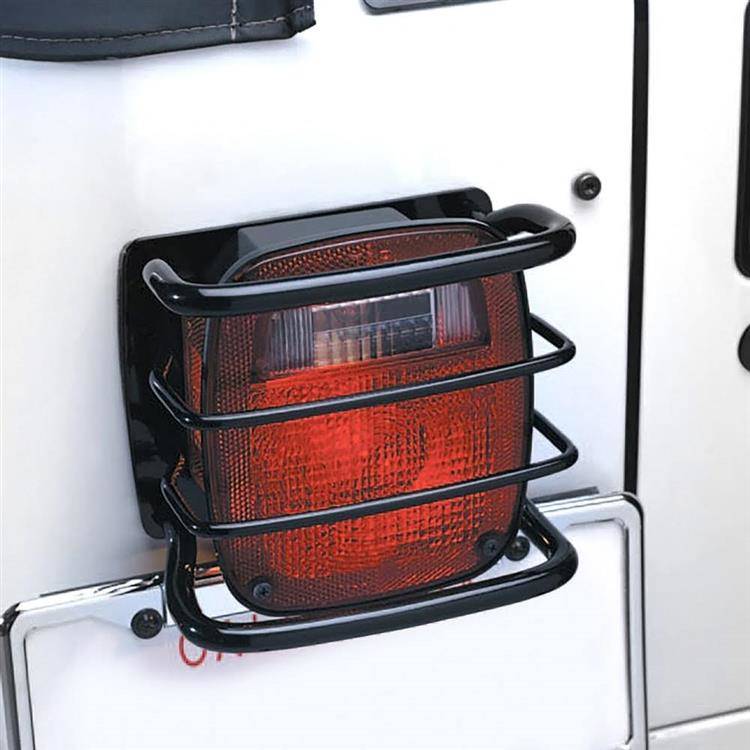 Rear tail light euro guards steel black Smittybilt