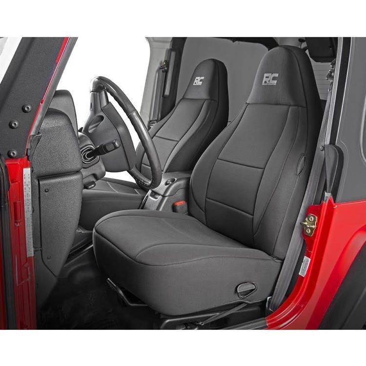 Seat cover set neoprene black Rough Country