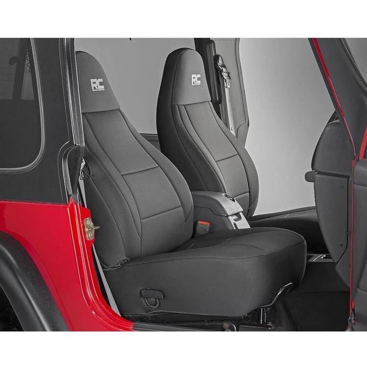 Seat cover set neoprene black Rough Country