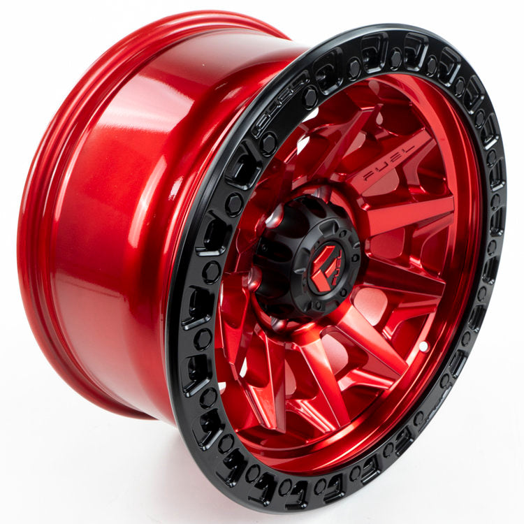 Alloy wheel D695 Covert Candy Red/Black Ring Fuel