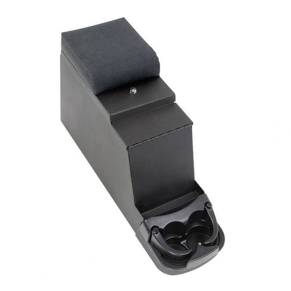 Console da pavimento stereo di sicurezza con supporto per radio, bracciolo Black Denim Smittybilt