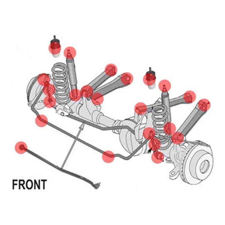 Full polyurthane suspension bushings set OFD