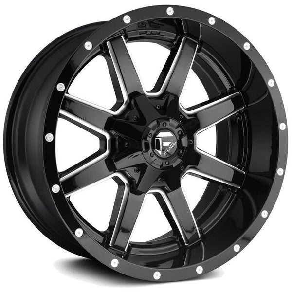 Cerchi in lega D610 Maverick Gloss Black Milled Fuel