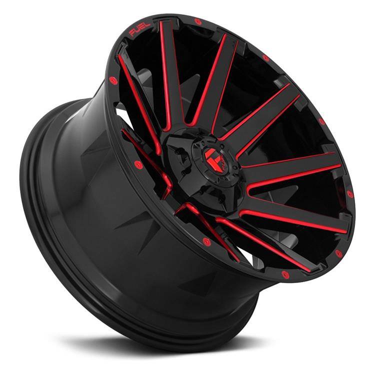 Cerchi in lega D643 Contra Gloss Black/Candy Red Fuel