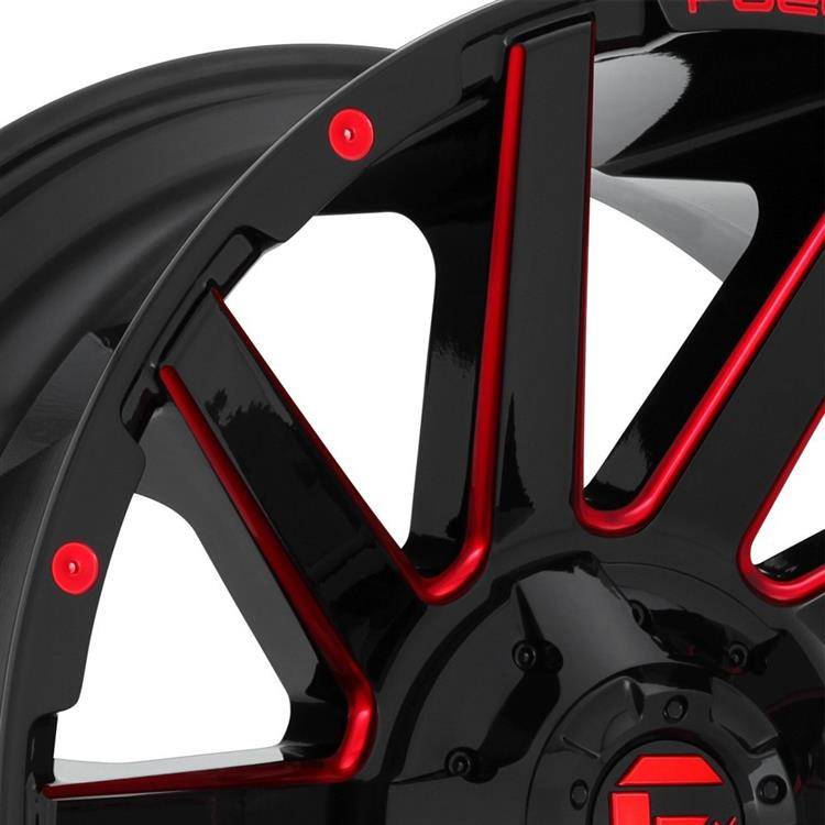 Cerchi in lega D643 Contra Gloss Black/Candy Red Fuel