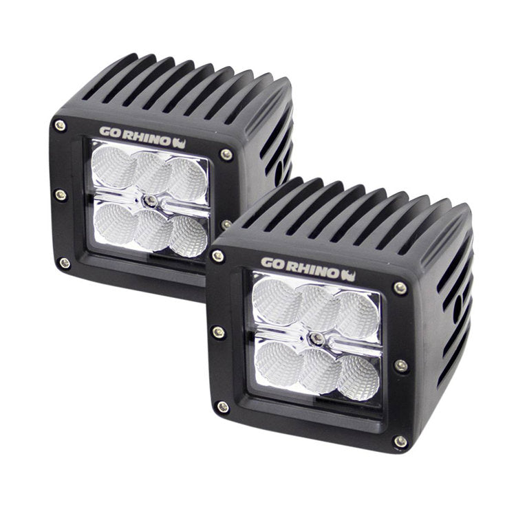 LED lights cube 3" for front bumper Surface BR5 Go Rhino