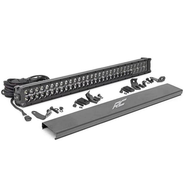 LED light bar 30" dual row white DRL spot/flood Rough Country Black Series