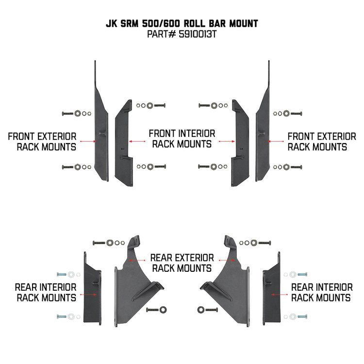 Roll bar mounting bracket kit SRM Go Rhino