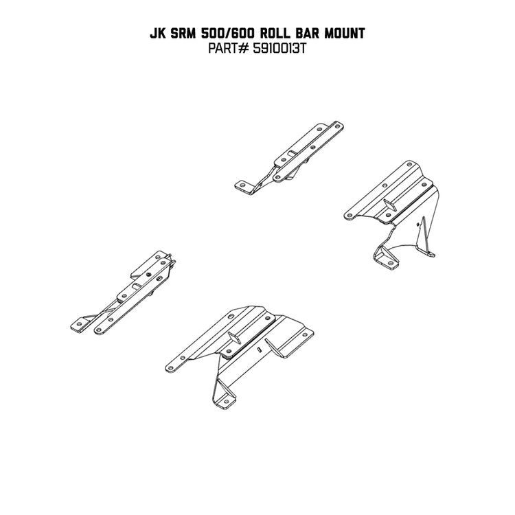 Kit staffa di montaggio roll bar SRM Go Rhino