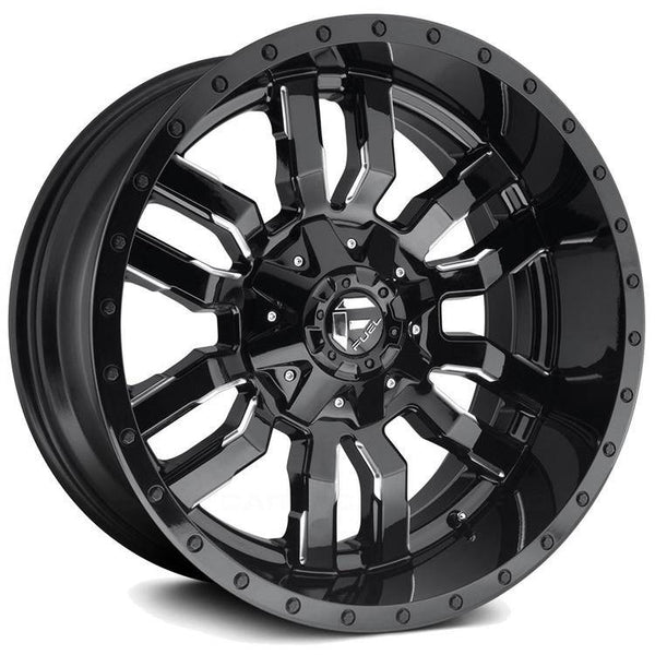 Alloy wheel D596 Sledge Matte Black/Gloss Black Lip Fuel