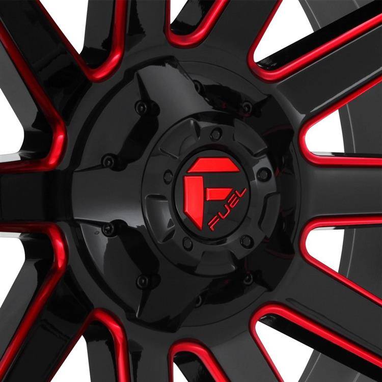 Alloy wheel D643 Contra Gloss Black/Red Tinted Clear Fuel
