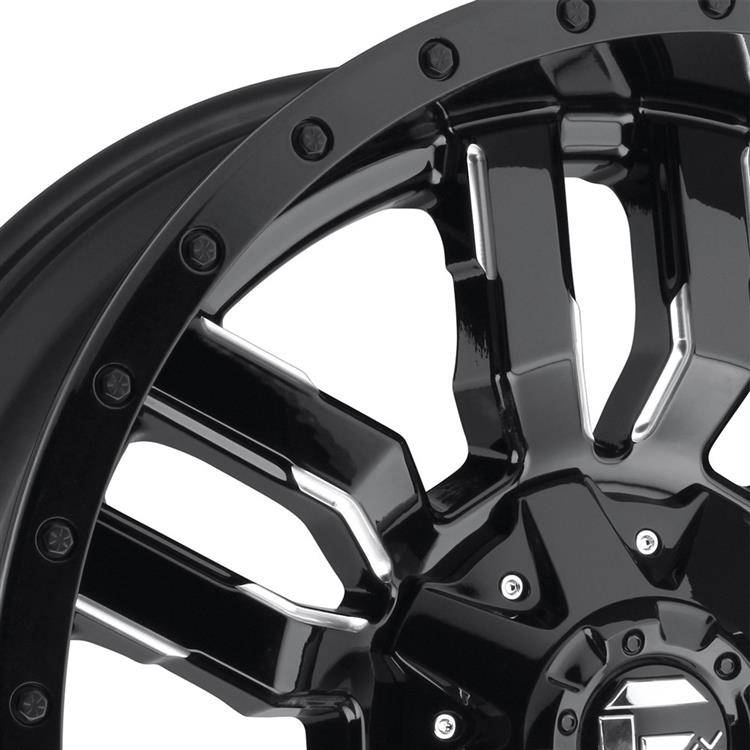 Alloy wheel D596 Sledge Matte Black/Gloss Black Lip Fuel