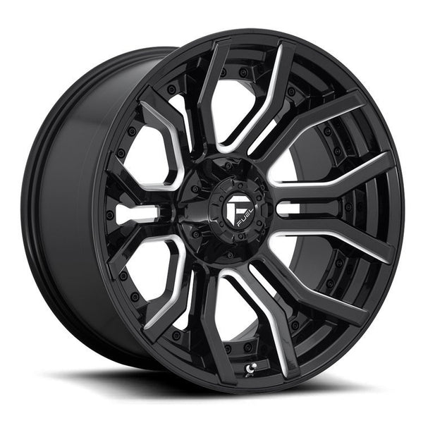 Cerchi in lega D711 Rage Gloss Black Milled Fuel