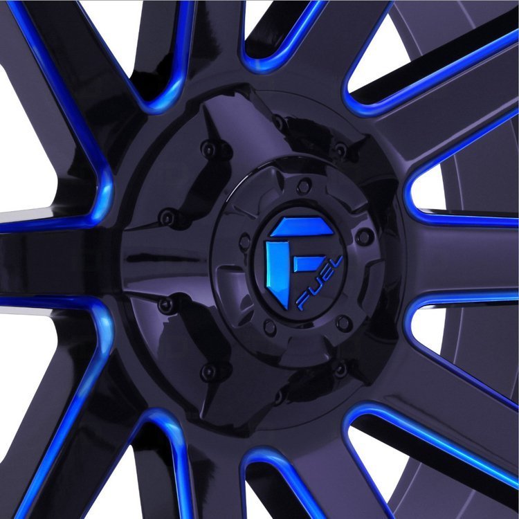 Alloy wheel D644 Contra Gloss Black/Blue Tinted Clear Fuel