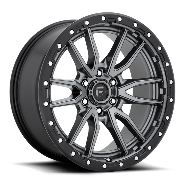 Alloy wheel D680 Rebel 6 Matte Gun Metal/Black Ring Fuel