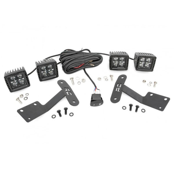 Kit LED 2" parabrezza inferiore Amber DRL Rough Country Black Series