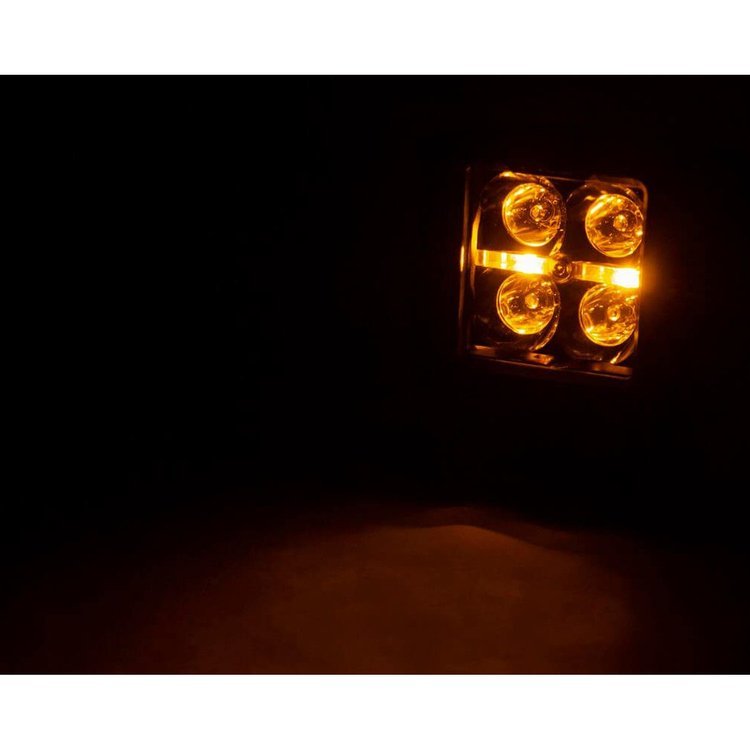 Lower windshield LED 2" kit Amber DRL Rough Country Black Series