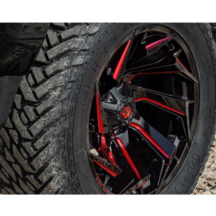 Alloy wheel D755 Reaction Gloss Black/Red Tint Fuel