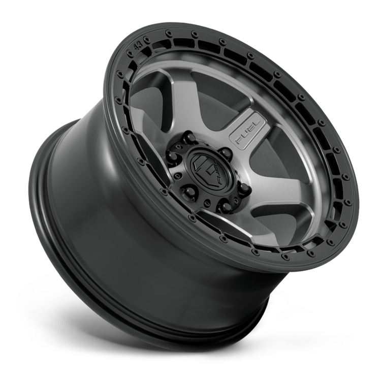 Alloy wheel D752 Block Matte Gunmetal/Black Ring Fuel