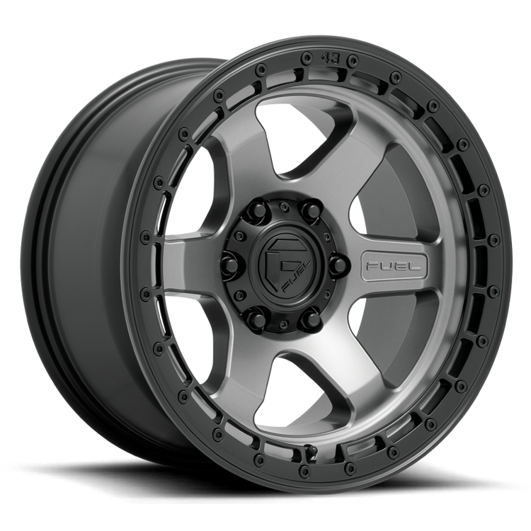 Alloy wheel D752 Block Matte Gunmetal/Black Ring Fuel