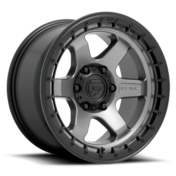 Alloy wheel D752 Block Matte Gunmetal/Black Ring Fuel