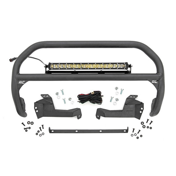 Bull bar with LED light bar 20" Chrome Series Rough Country