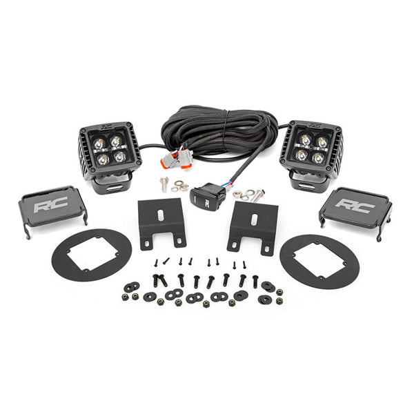 Kit fendinebbia a LED White DRL Rough Country Black Series