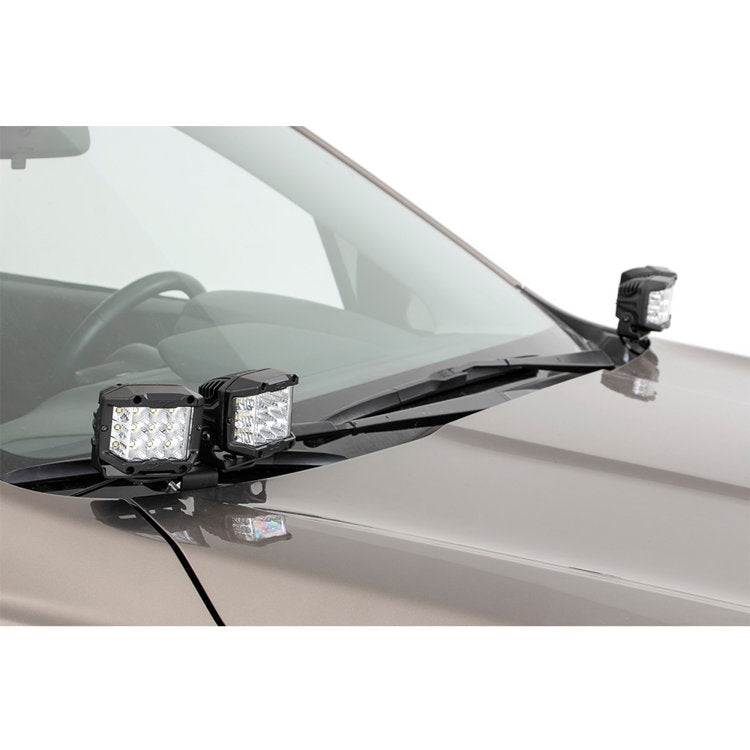 Luci a LED Square Cree 2" con kit DRL bianco Rough Country Black Series