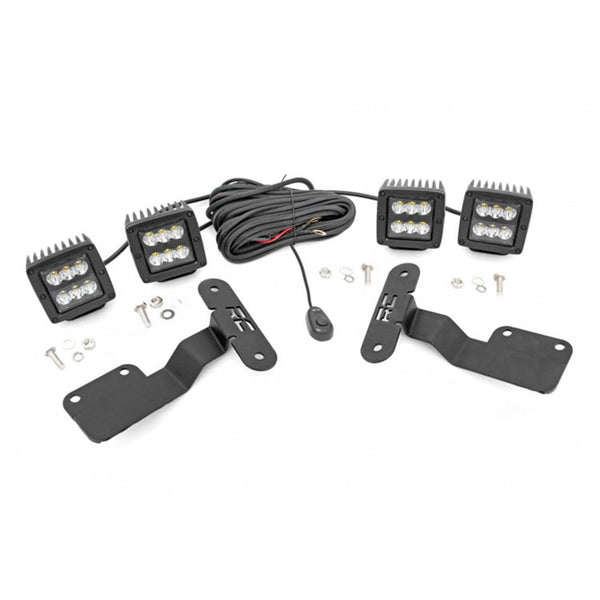 Kit luci a LED Square Cree 2" Spot Beam serie Rough Country Black