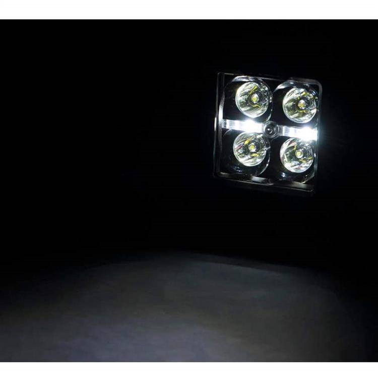 Square Cree LED lights 2" Cool White DRL kit Rough Country Black Series