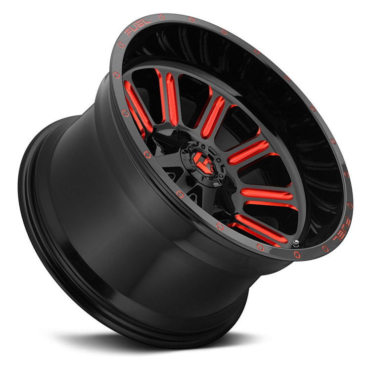 Cerchi in lega D621 Hardline Gloss Black Red Tinted Clear Fuel