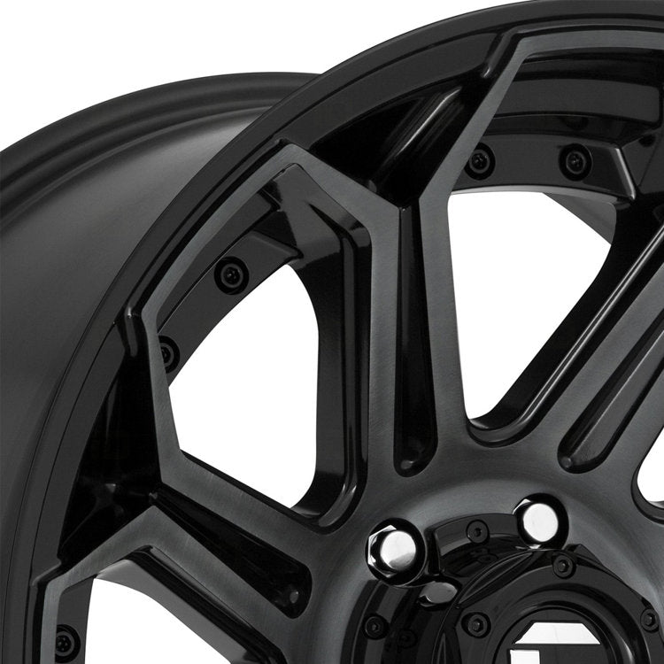 Cerchi in lega D704 Siege Gloss Machined/Double Dark Tint Fuel