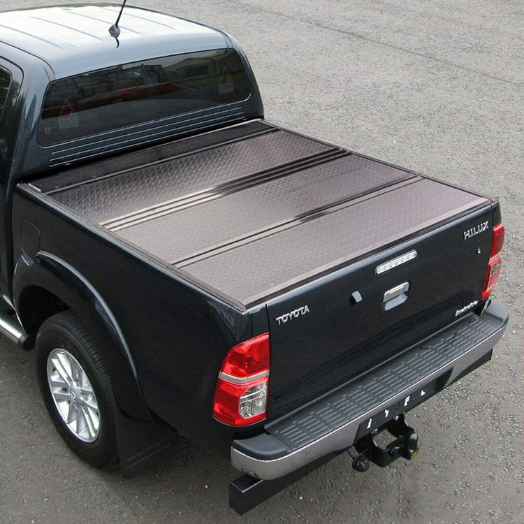 Hard tri-fold bed cover low profile OFD Double Cab