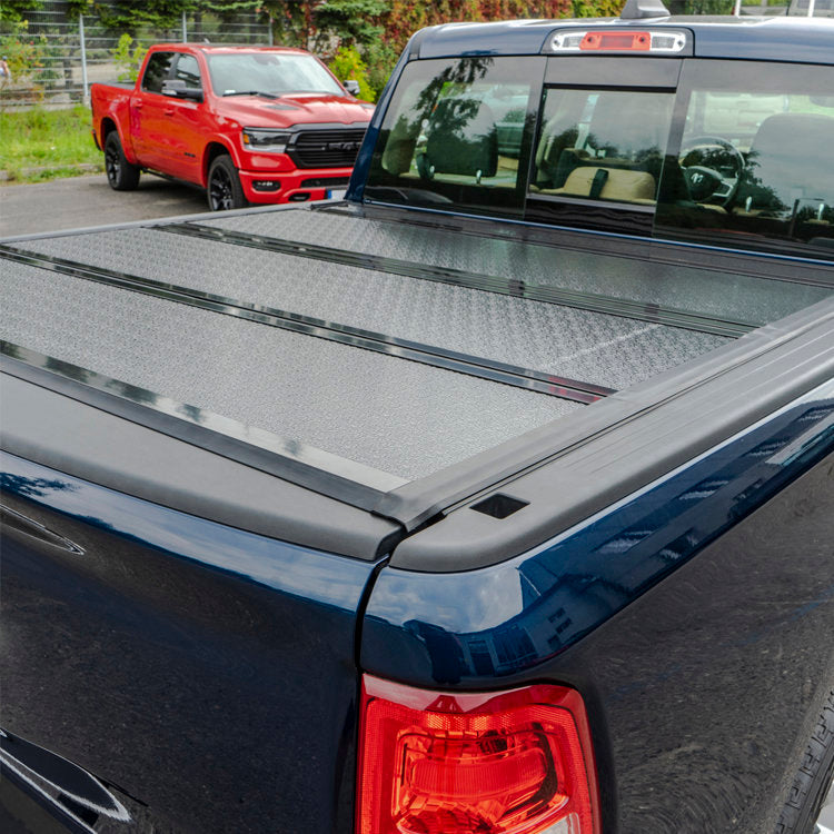 Hard tri-fold bed cover low profile OFD Double Cab