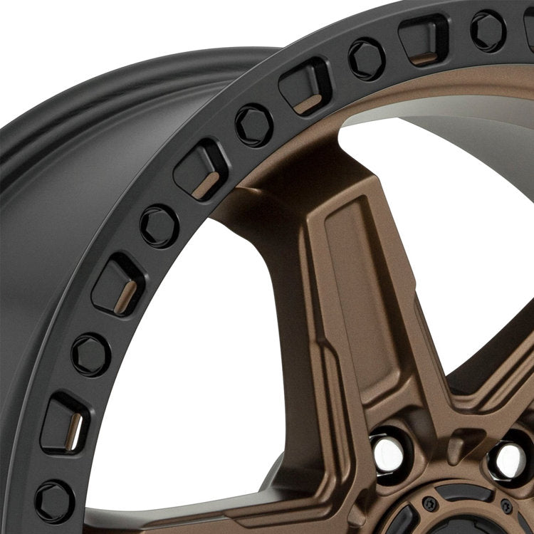 Cerchi in lega D699 Kicker 6 Bronzo opaco Black Bead Ring Fuel