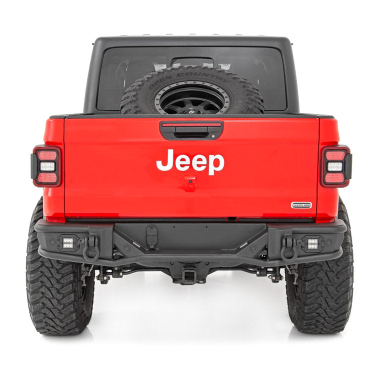 Rear steel bumper with LED lights Rough Country