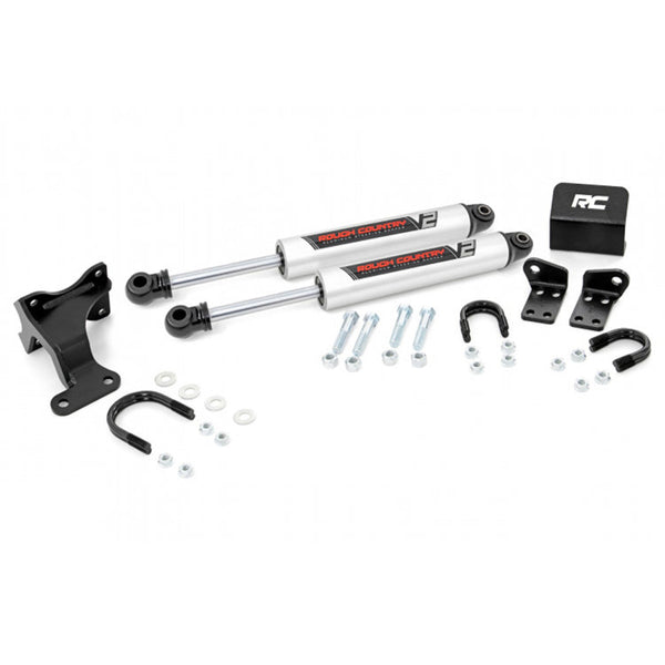 Dual steering stabilizer Rough Country V2 Lift 2-8"